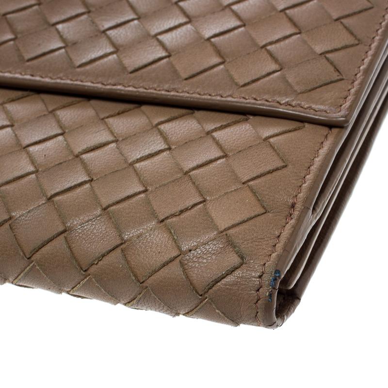 Bottega Veneta Light Brown Intrecciato Leather Wallet 2