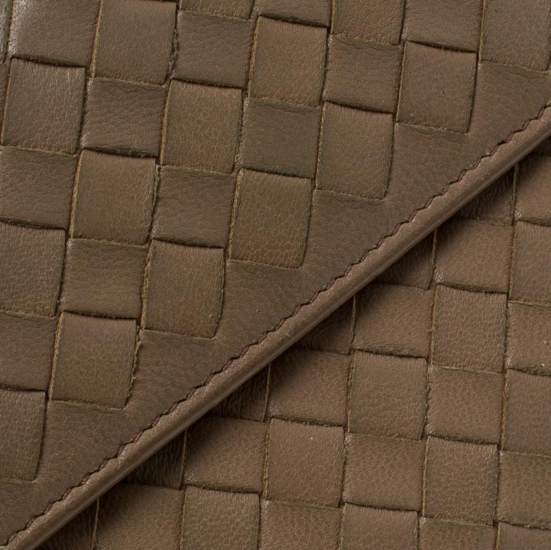 Bottega Veneta Light Brown Intrecciato Leather Wallet 3