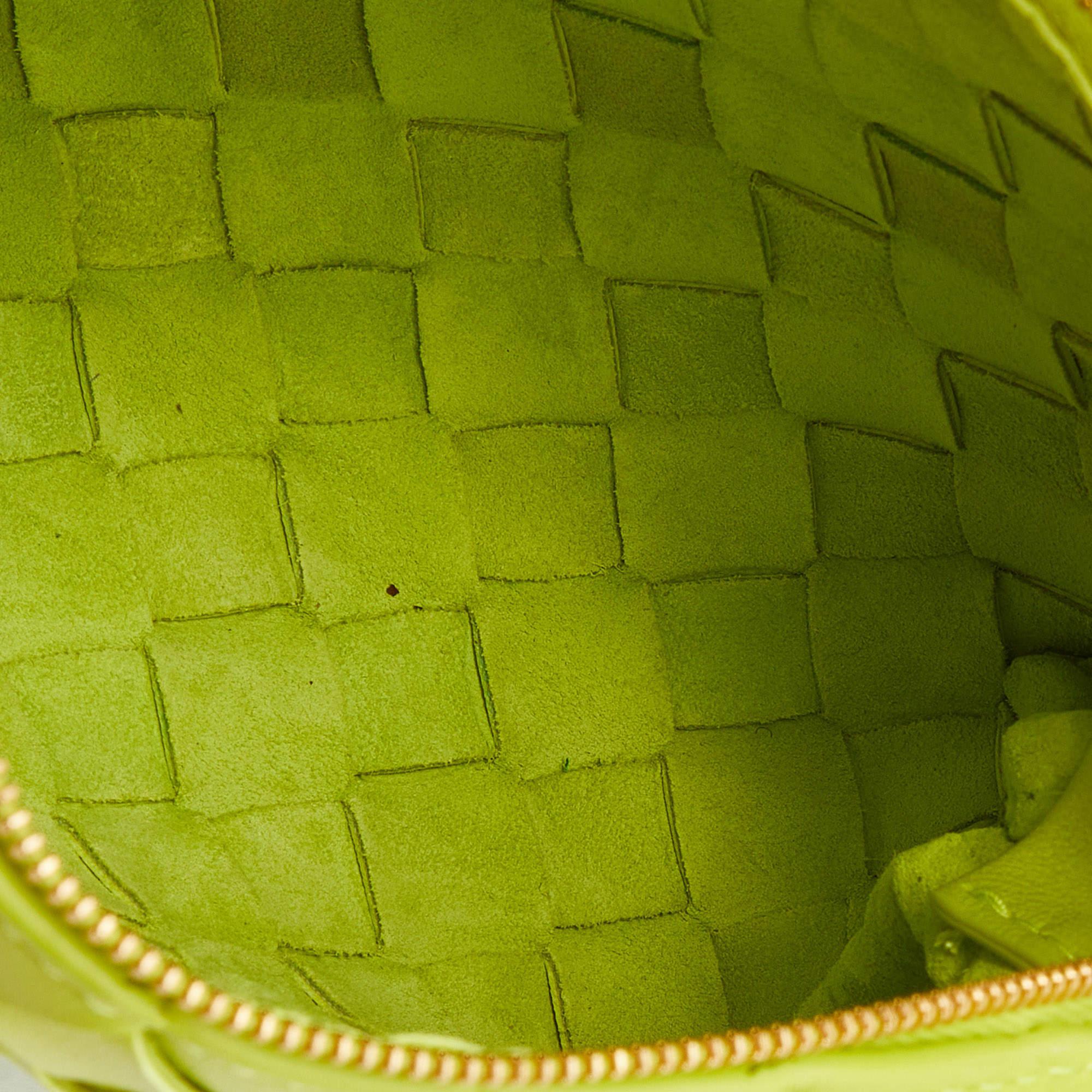 Bottega Veneta Light Green Intrecciato Leather Mini Loop Camera Crossbody Bag 2