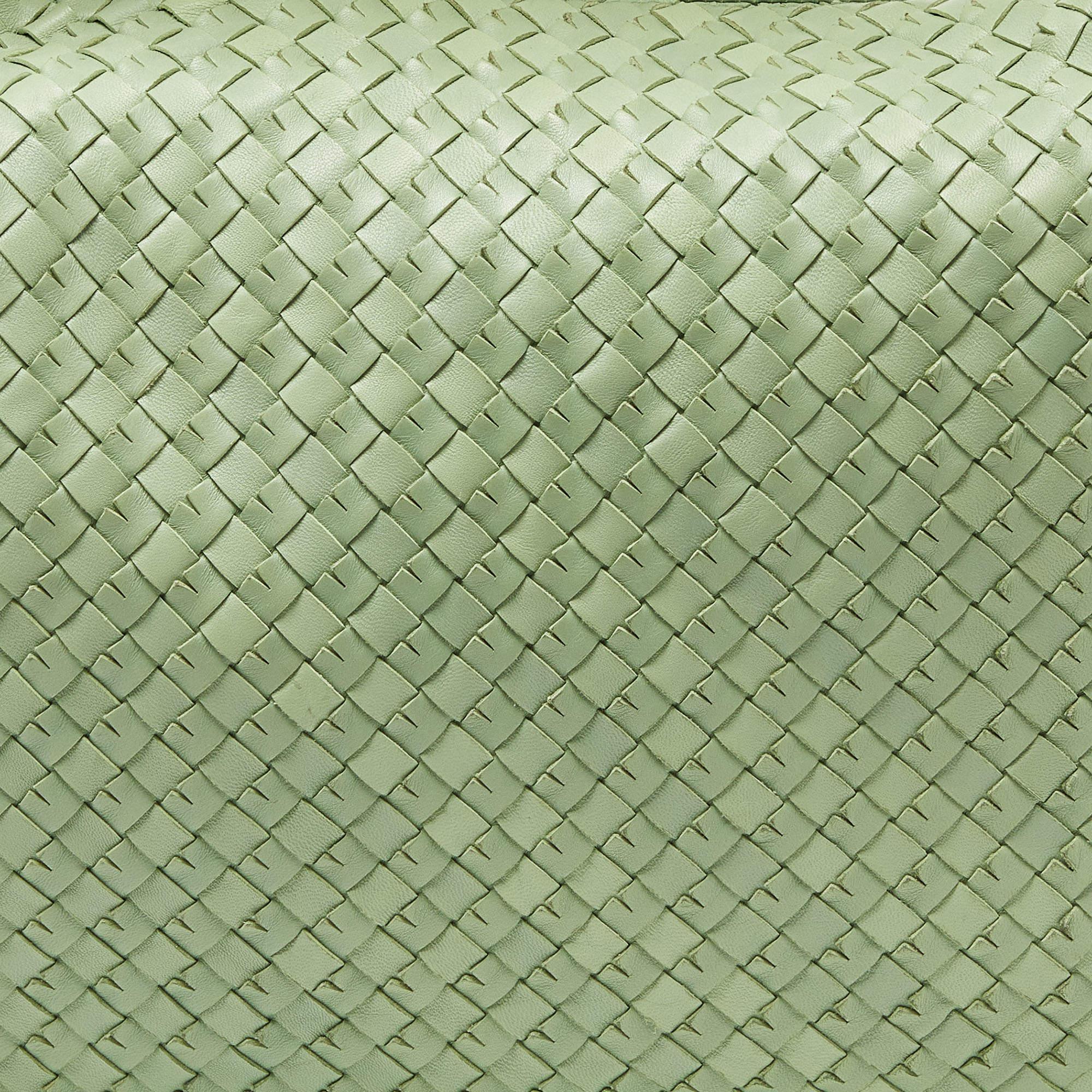 Bottega Veneta Light Green Intrecciato Leather Veneta Hobo 4