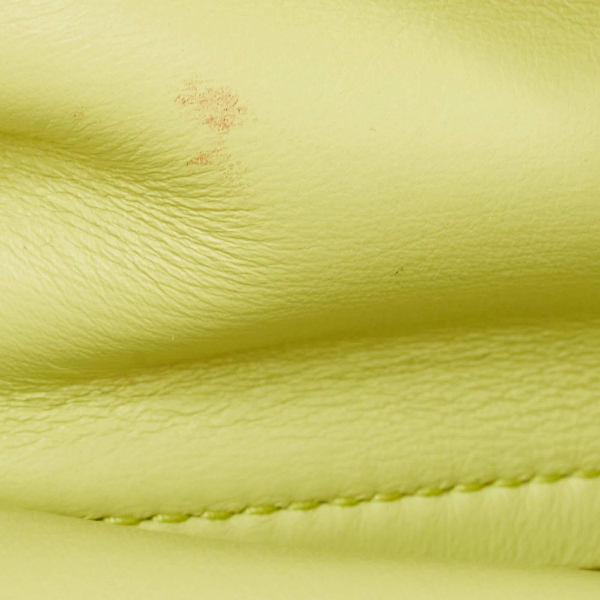 Bottega Veneta Light Green Leather Small Point Shoulder Bag 3