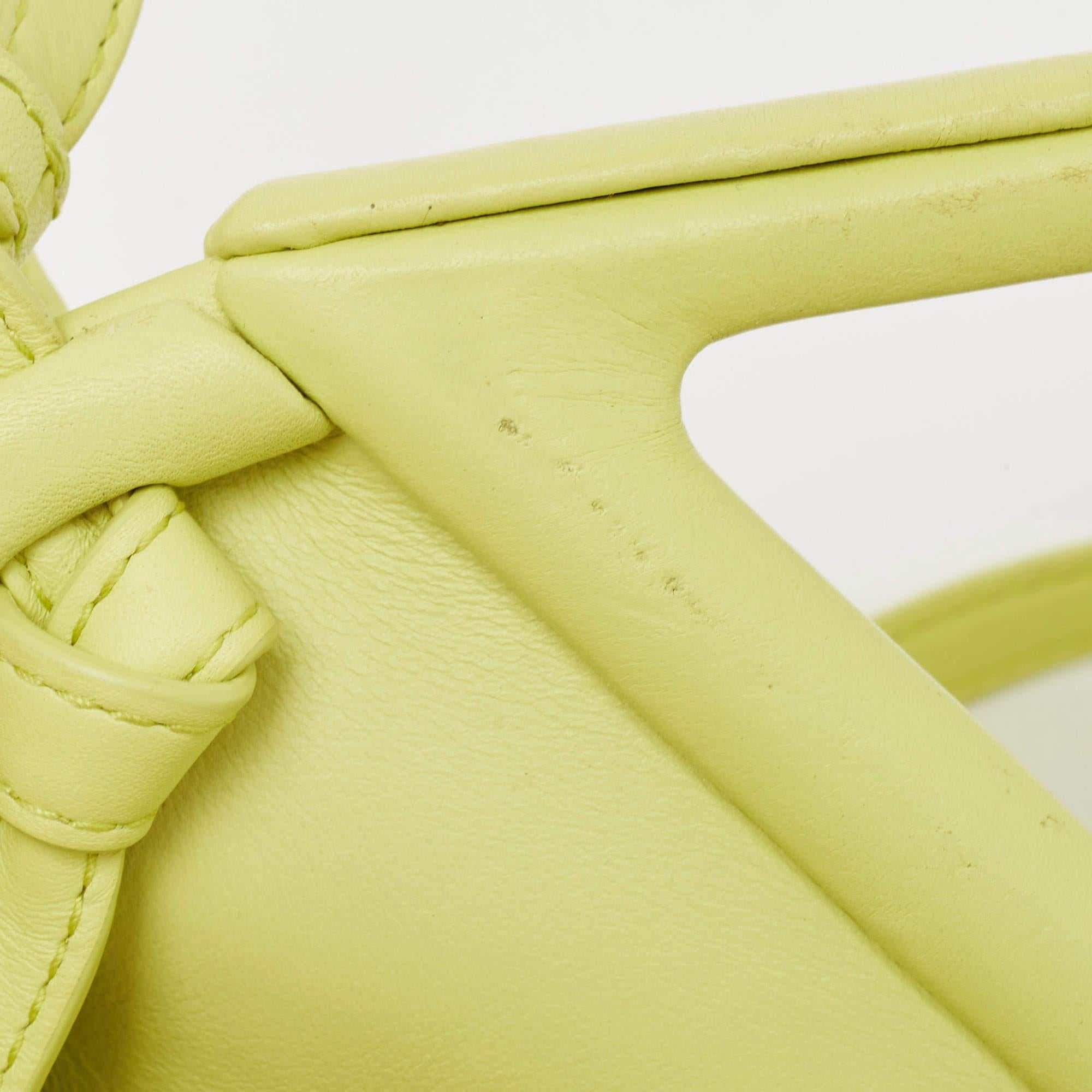 Bottega Veneta Light Green Leather Small Point Shoulder Bag 4
