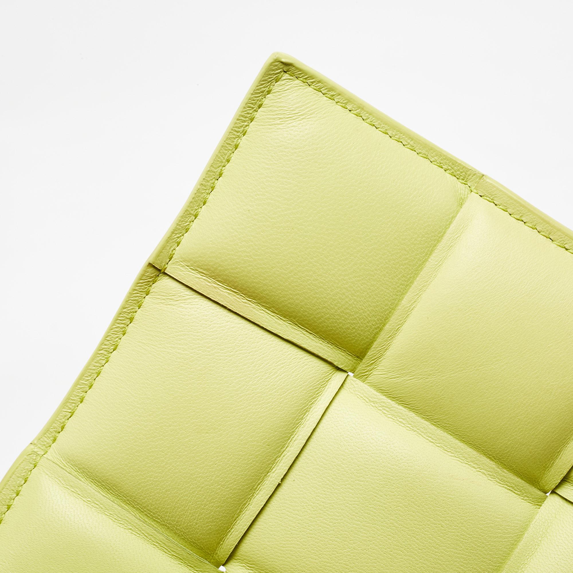 Bottega Veneta Light Green Padded Leather Chain Cassette Shoulder Bag 4