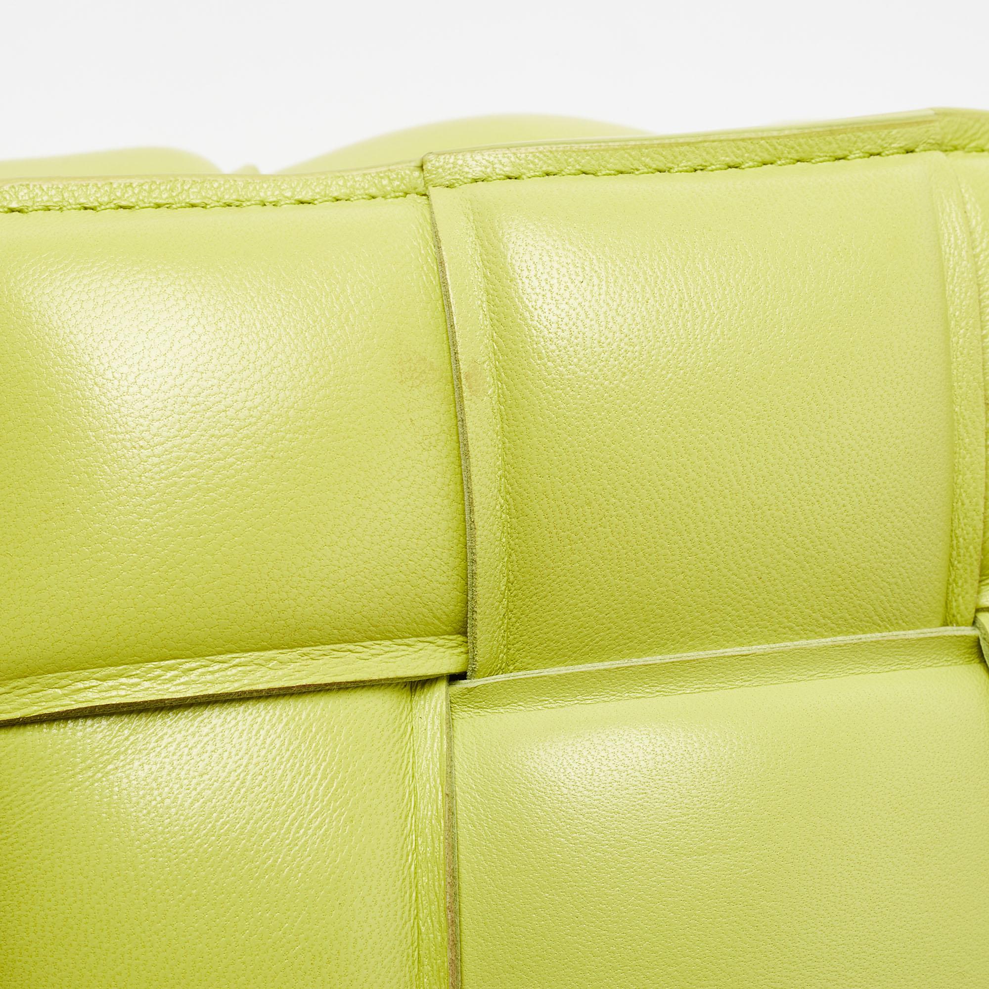 Bottega Veneta Light Green Padded Leather Chain Cassette Shoulder Bag 5