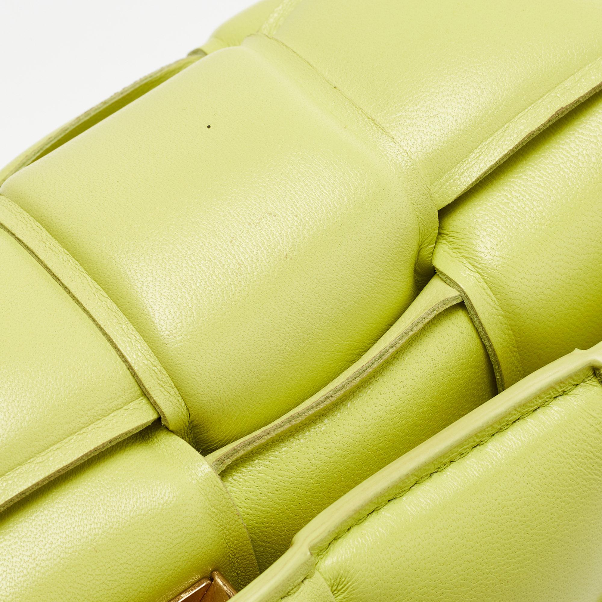Bottega Veneta Light Green Padded Leather Chain Cassette Shoulder Bag 8
