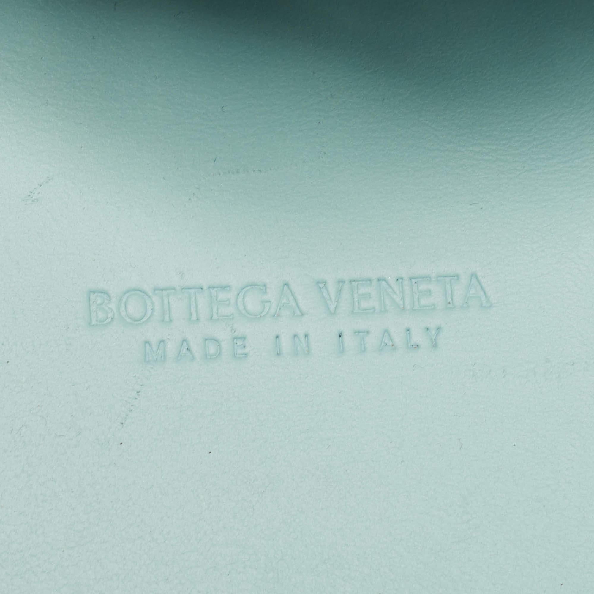 Bottega Veneta Light Green Woven Leather Medium Point Shoulder Bag 5