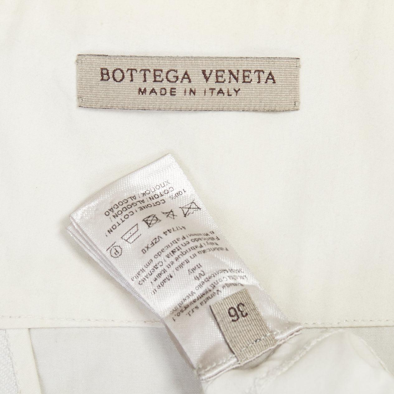 Bottega Veneta gonna Aline in cotone grigio chiaro con zip diagonale IT36 XXS in vendita 3