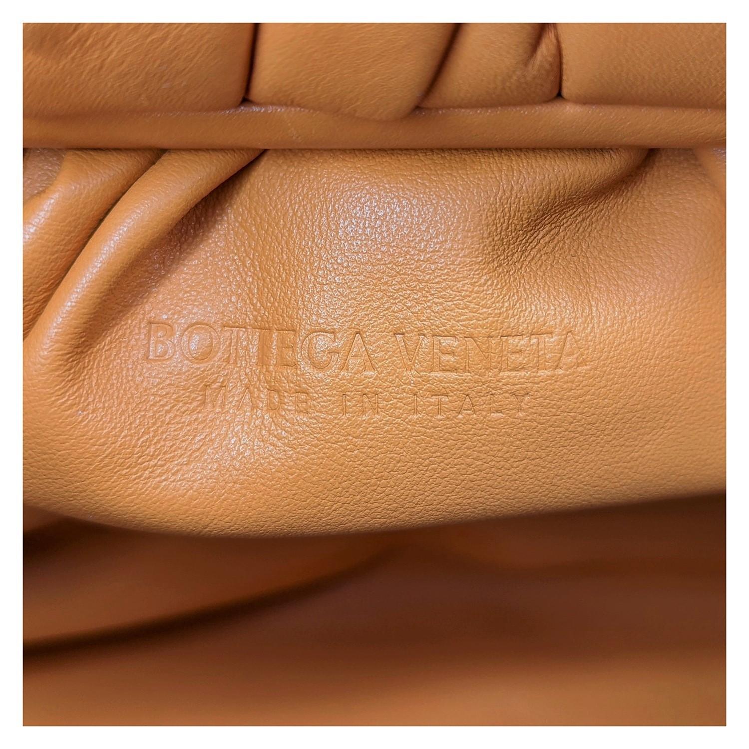 Bottega Veneta Light Orange Calfskin The Shoulder Pouch In Excellent Condition In Scottsdale, AZ