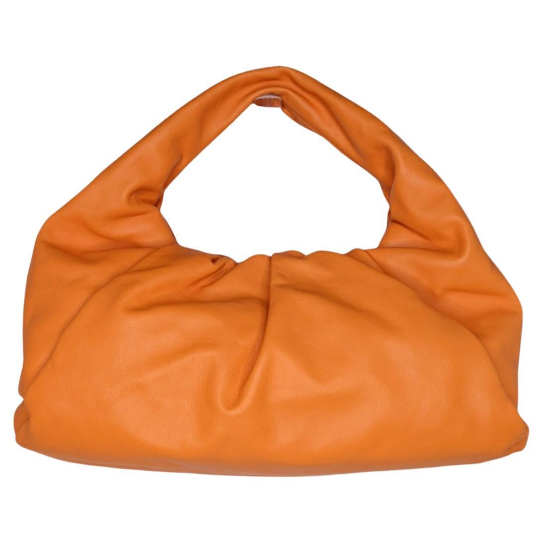 Bottega Veneta Light Orange Calfskin The Shoulder Pouch