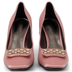 BOTTEGA VENETA light pink CRYSTAL EMBELLISHED SATIN. Pumps Shoes 40