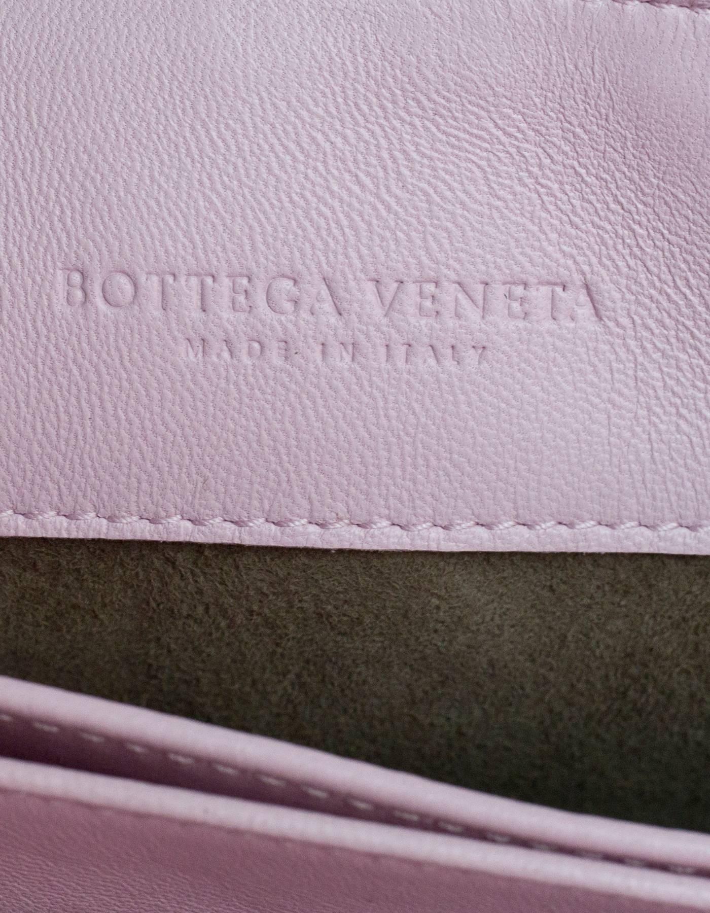 Bottega Veneta Light Pink Dragee Intrecciato Woven Leather Baby Olimpia Bag  4
