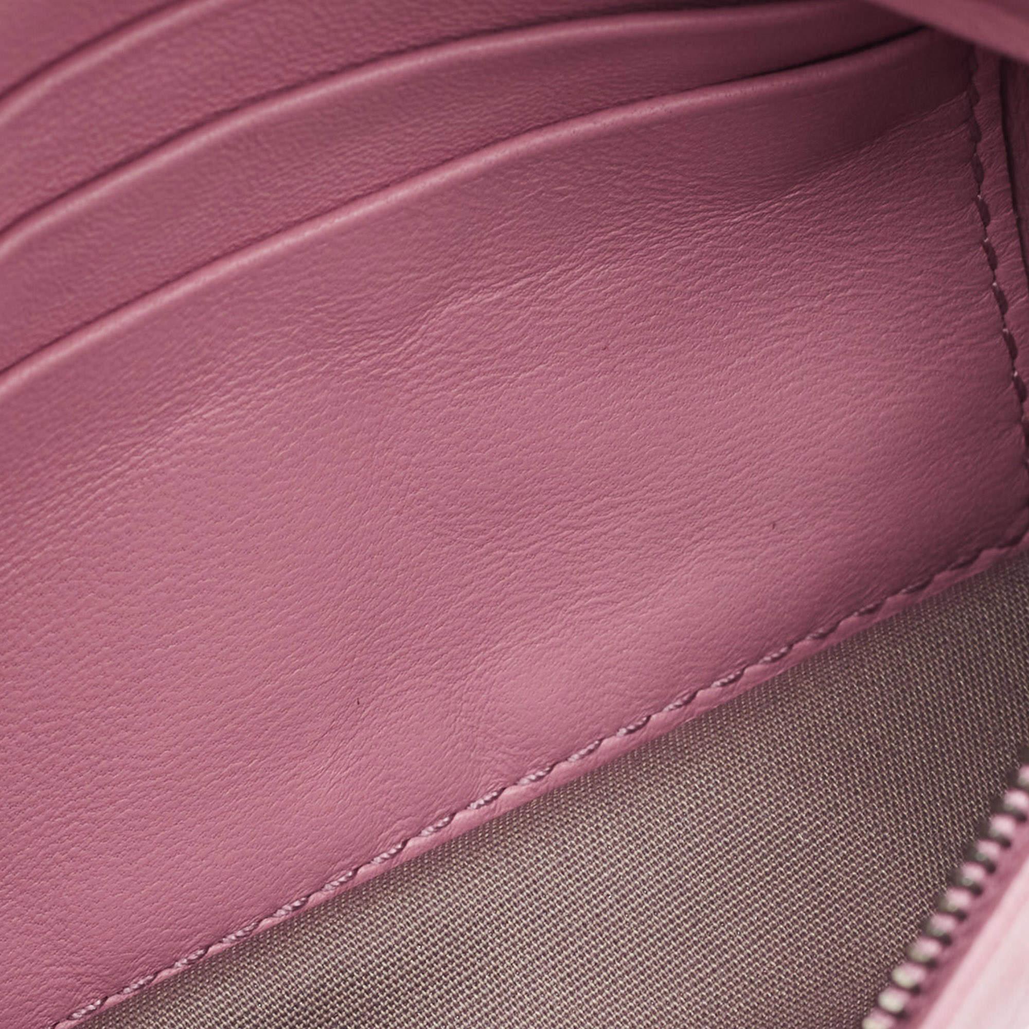 Bottega Veneta Light Pink Intreccaito Leather Olimpia Chain Shoulder Bag 3