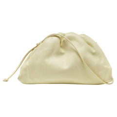 Bottega Veneta Light Yellow Leather Mini The Pouch Bag
