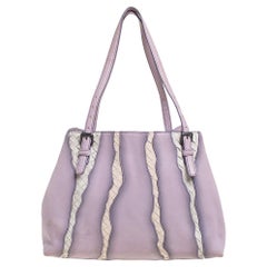 Bottega Veneta Lilac And Intrecciato Leather Monalisa Tote