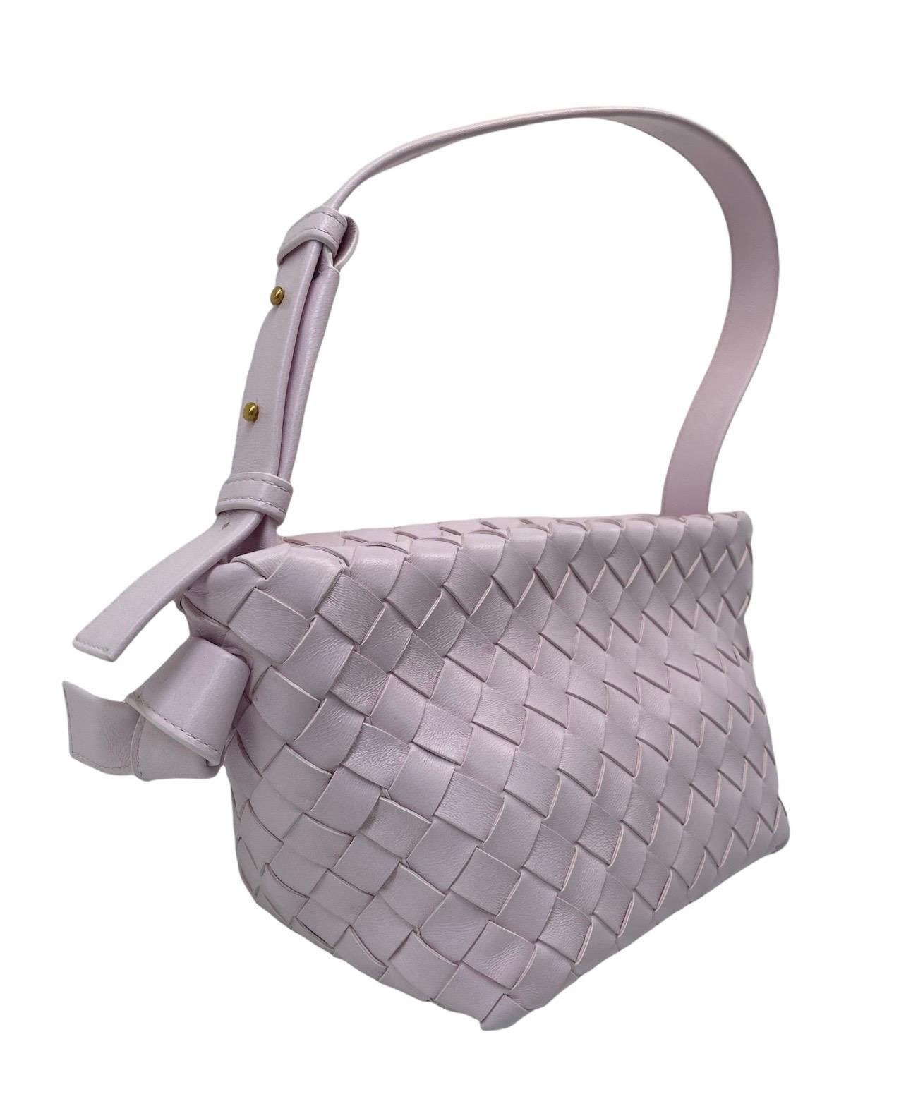 Grigio Bottega Veneta Borsa a cravatta in pelle lilla