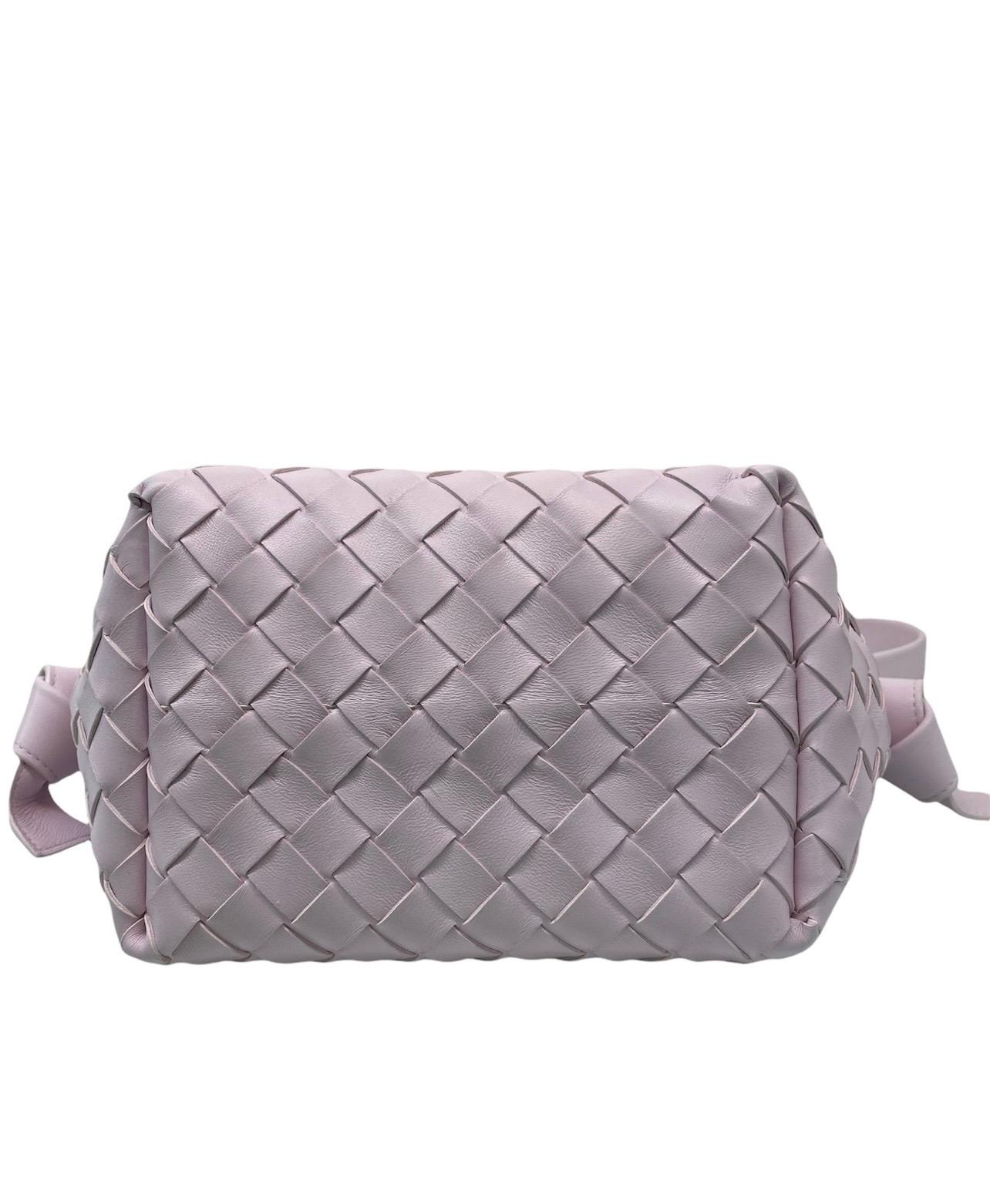 Gray Bottega Veneta Lilac Leather Tie Bag