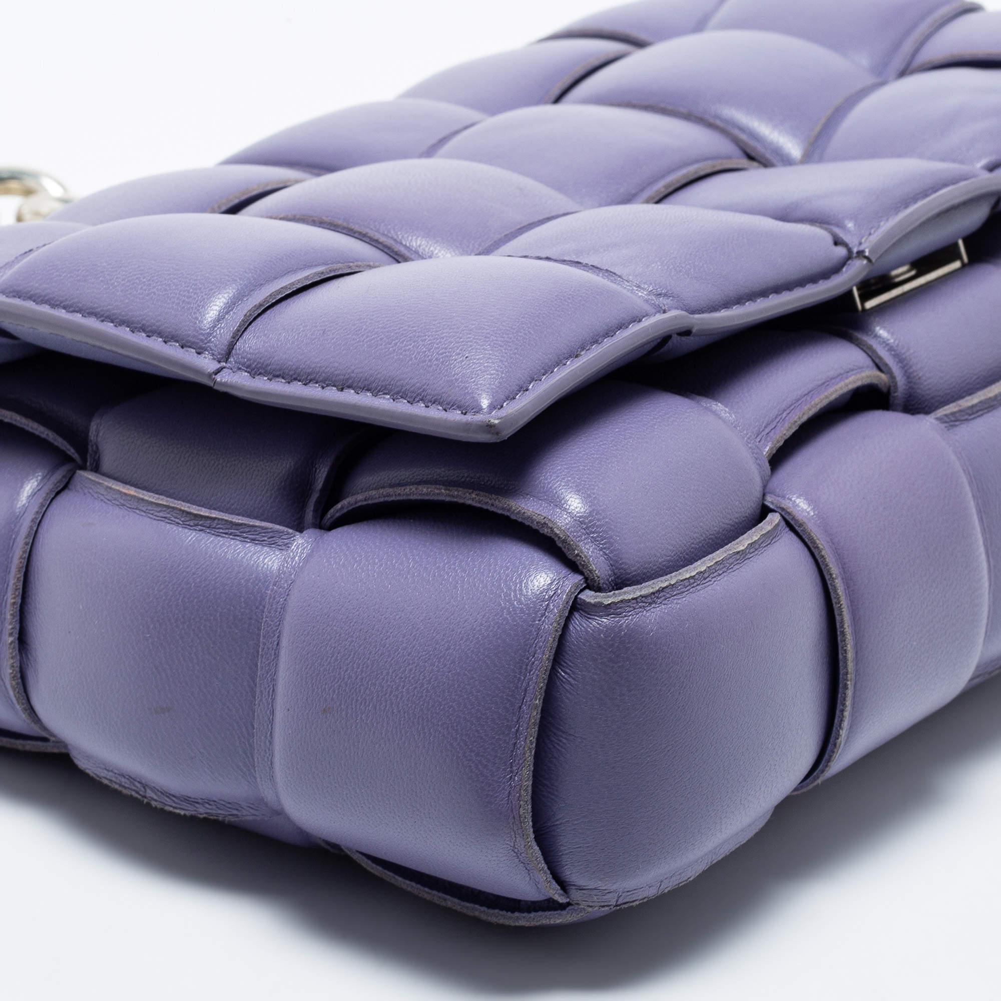 Bottega Veneta Lilac Padded Leather Cassette Shoulder Bag 4