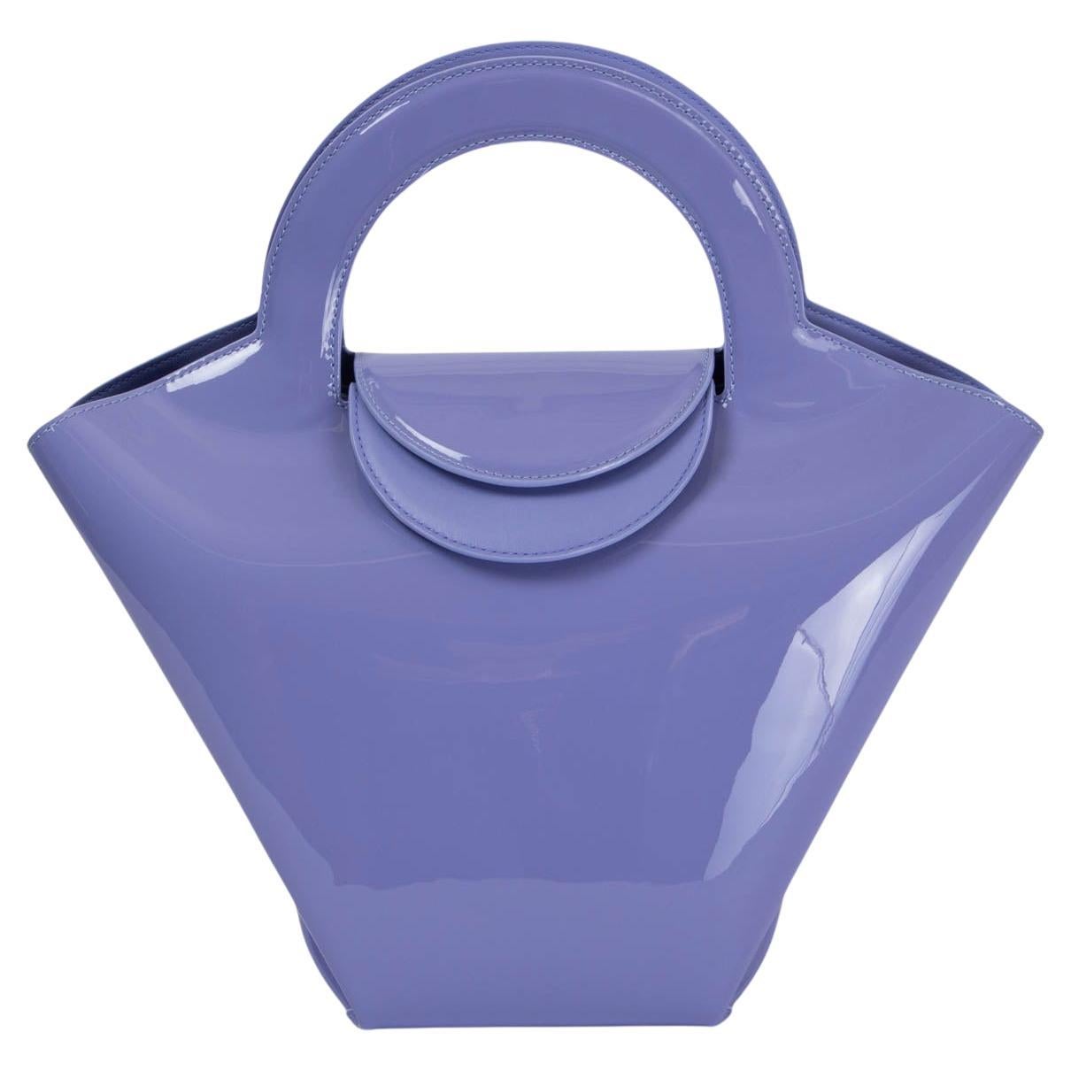 BOTTEGA VENETA lilac purple patent leather 2021 DOLL SMALL TOTE Bag For Sale