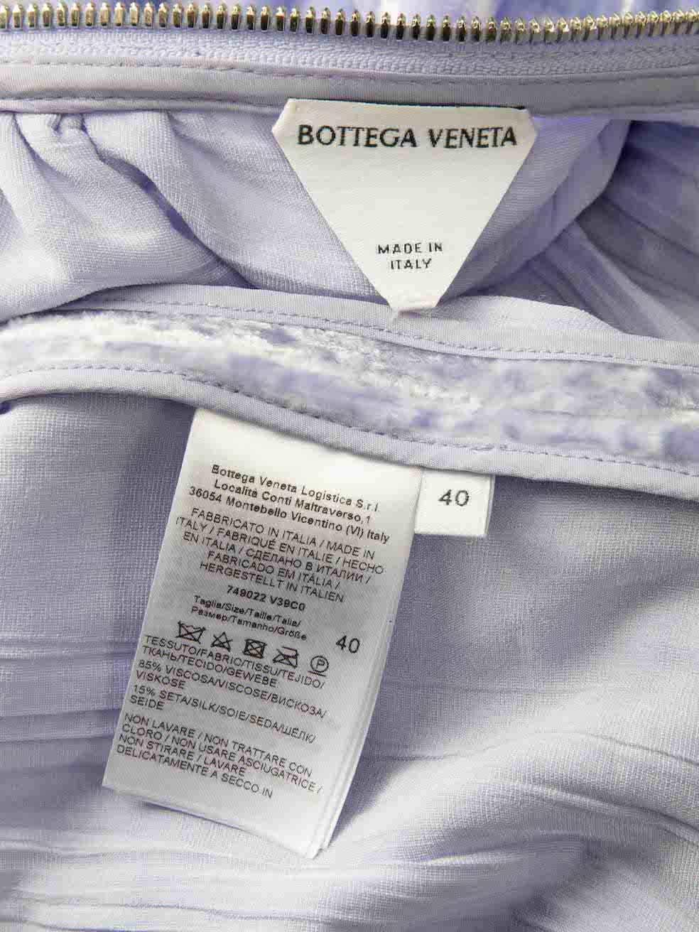 Bottega Veneta Lilac Velvet Ruched Zip Maxi Dress Size S 3