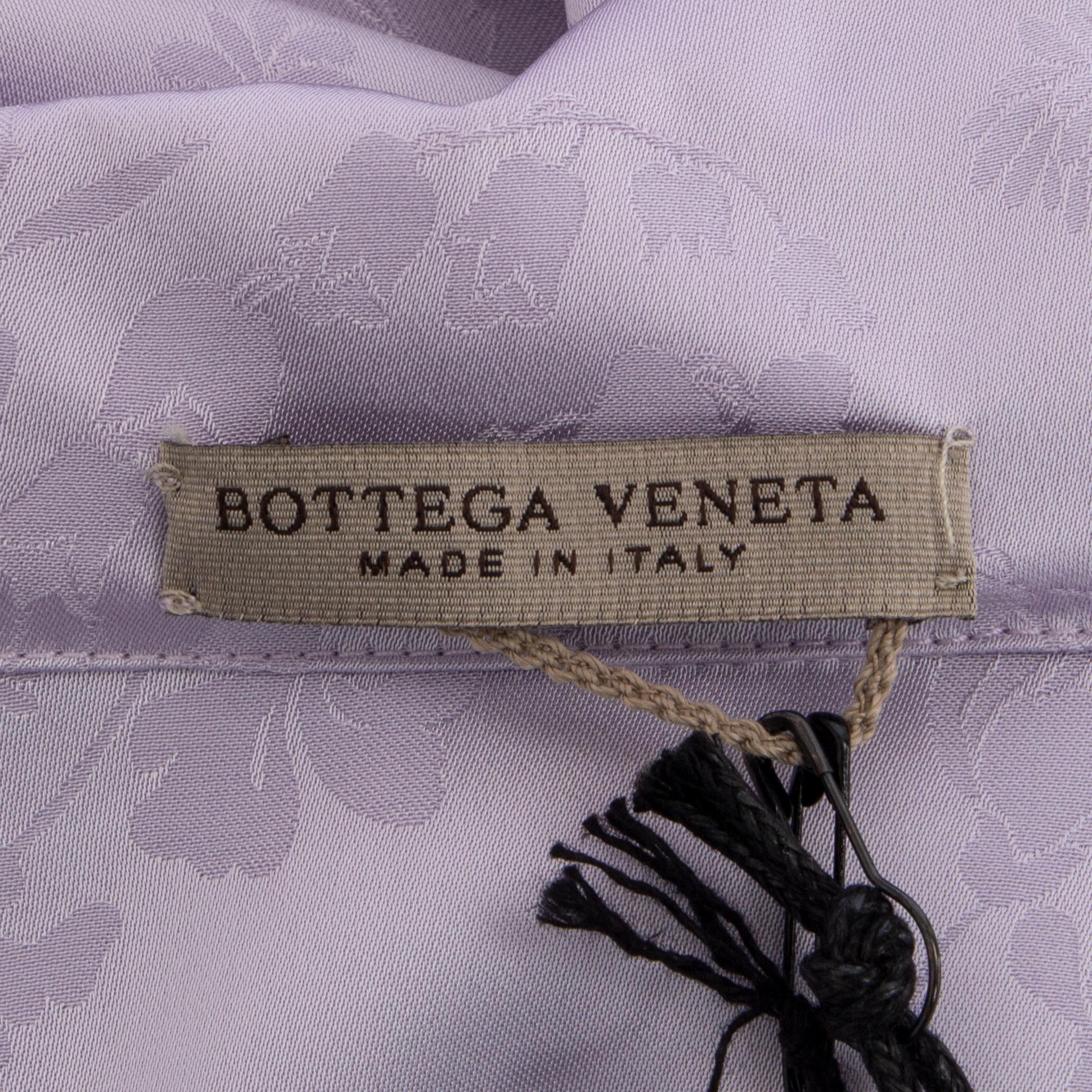 Women's BOTTEGA VENETA lilac viscose 2018 FLORAL JACQUARD Jumpsuit 40 S For Sale