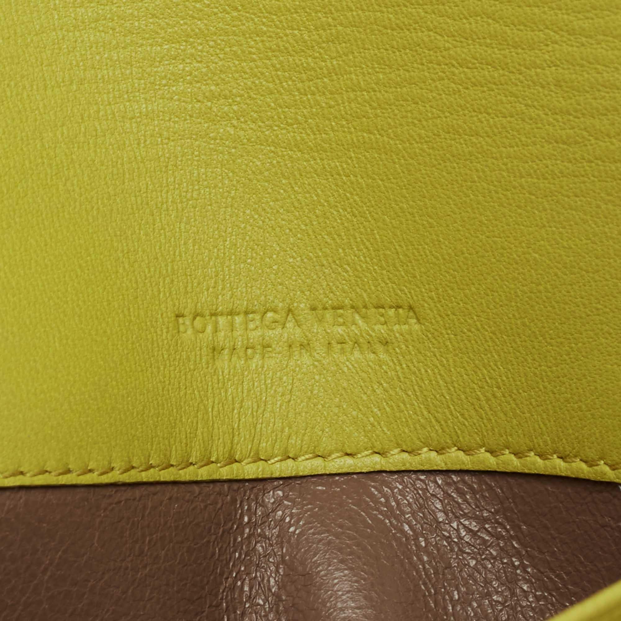 Bottega Veneta Lime Green Intrecciato Leather Flap Continental Wallet 2