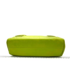 Bottega Veneta Lime Green Intrecciato Leather Hand Bag