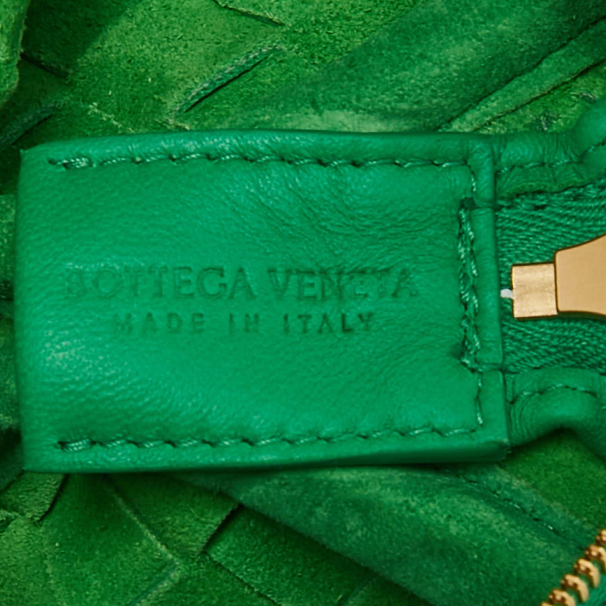 Bottega Veneta Lime Green Intrecciato Leather Mini Loop Camera Crossbody Bag 6