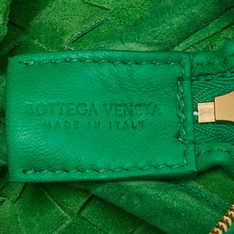 Bottega Veneta Light Green Intrecciato Leather Mini Loop Camera Crossbody  Bag