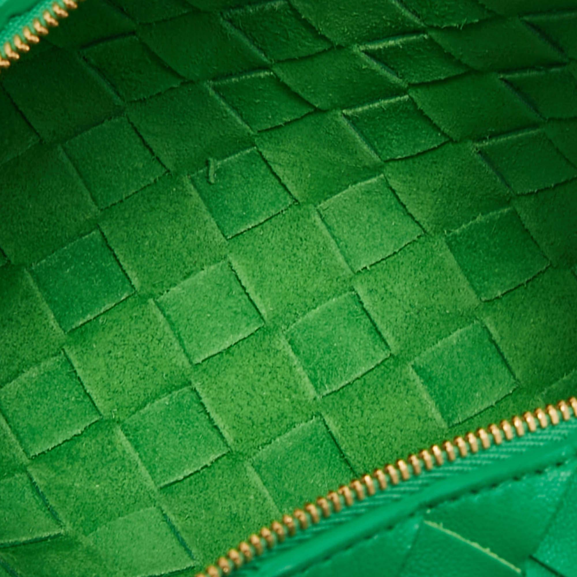 Bottega Veneta Lime Green Intrecciato Leather Mini Loop Camera Crossbody Bag 2