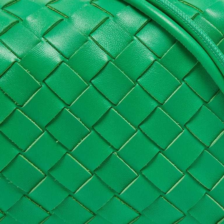 Bottega Veneta Light Green Intrecciato Leather Mini Loop Camera Crossbody Bag  Bottega Veneta