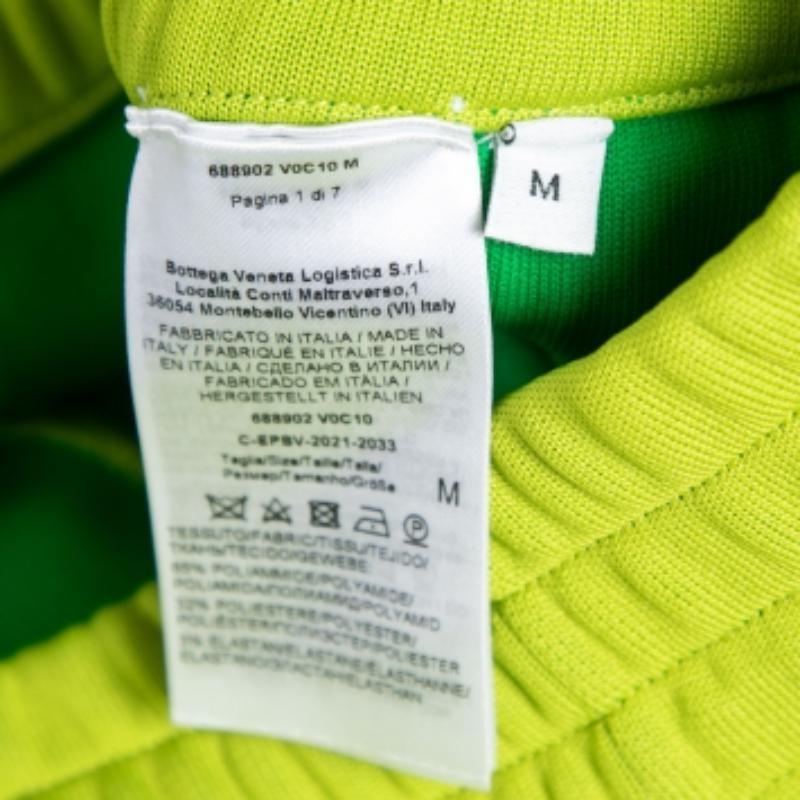 Bottega Veneta Lime Green Synthetic Shorts M For Sale 1