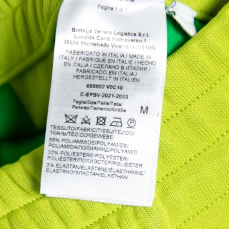 Bottega Veneta Lime Green Synthetic Shorts M For Sale 2