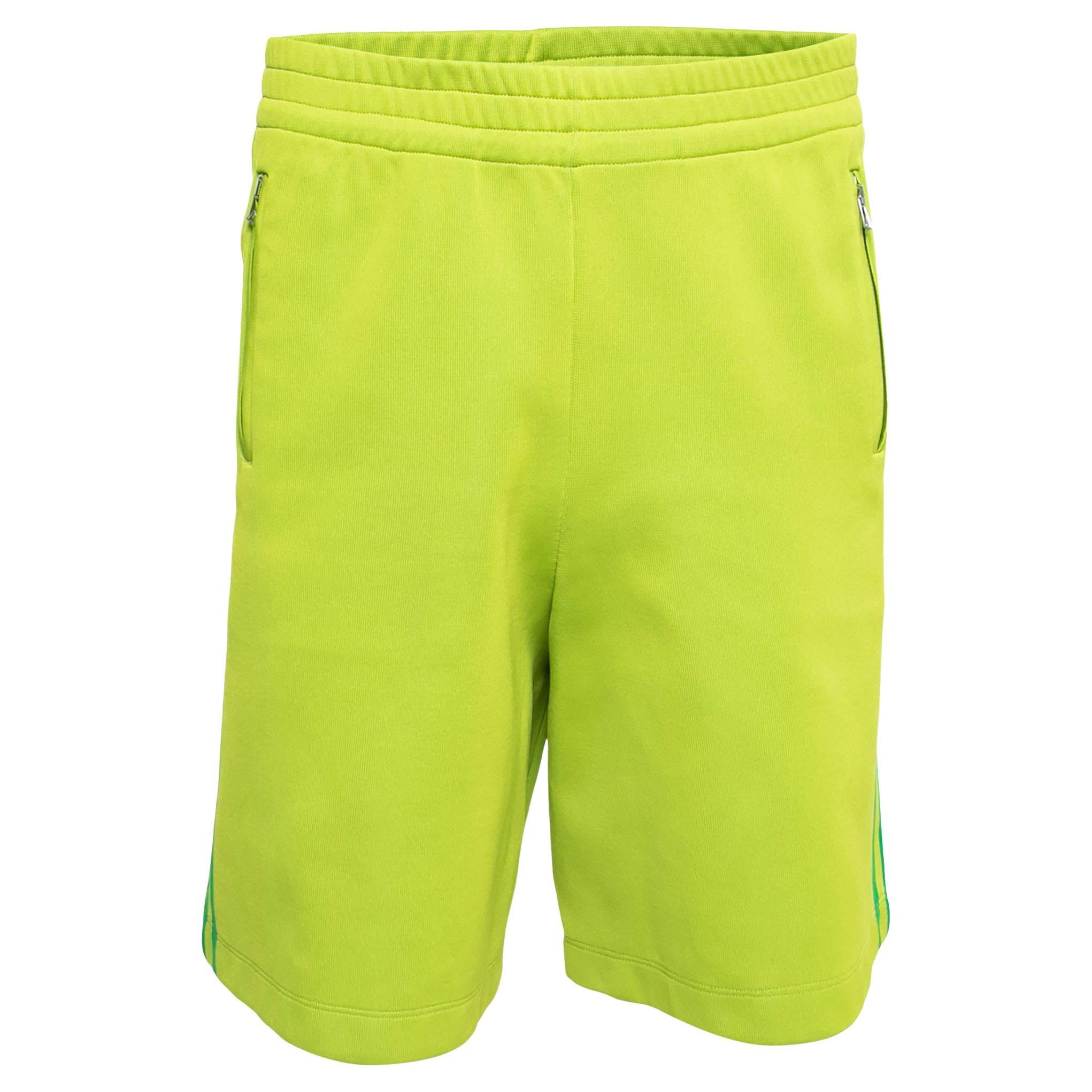 Bottega Veneta Lime Green Synthetic Shorts M For Sale