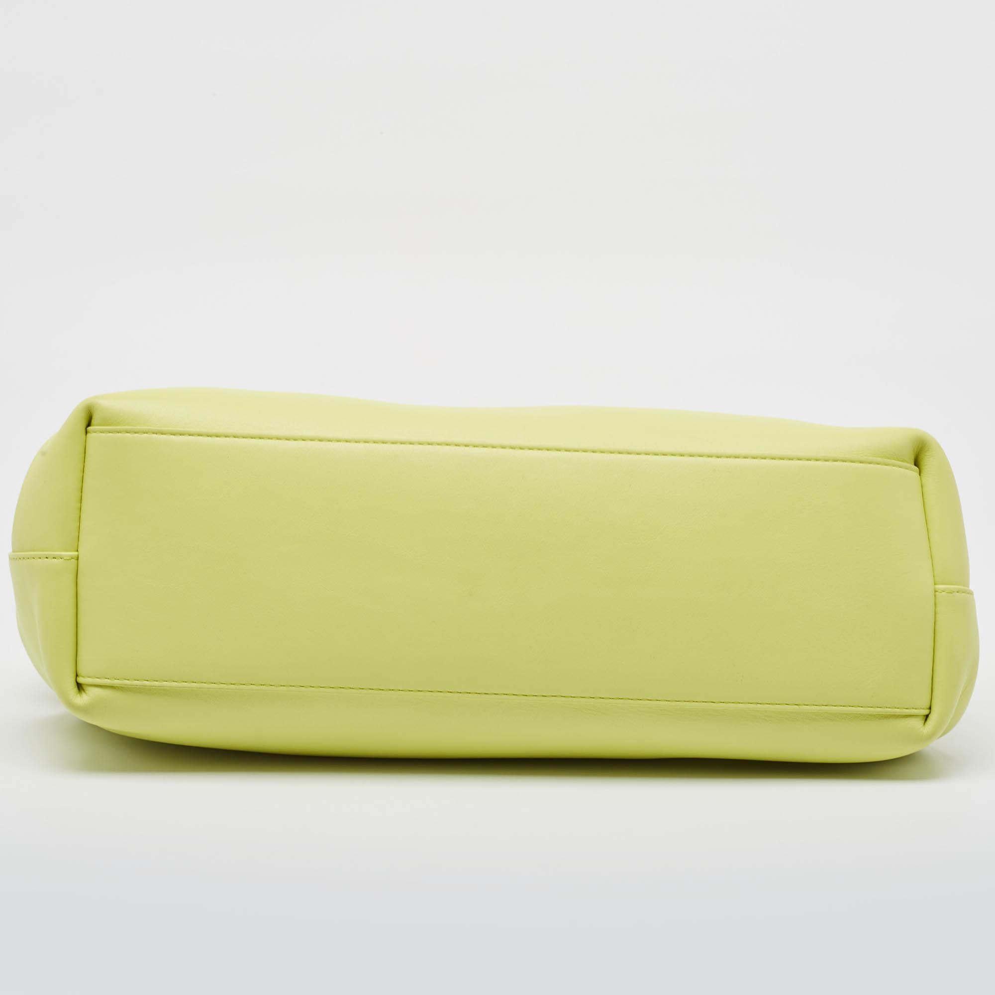 Bottega Veneta Lime Leather Medium Point Shoulder Bag 4