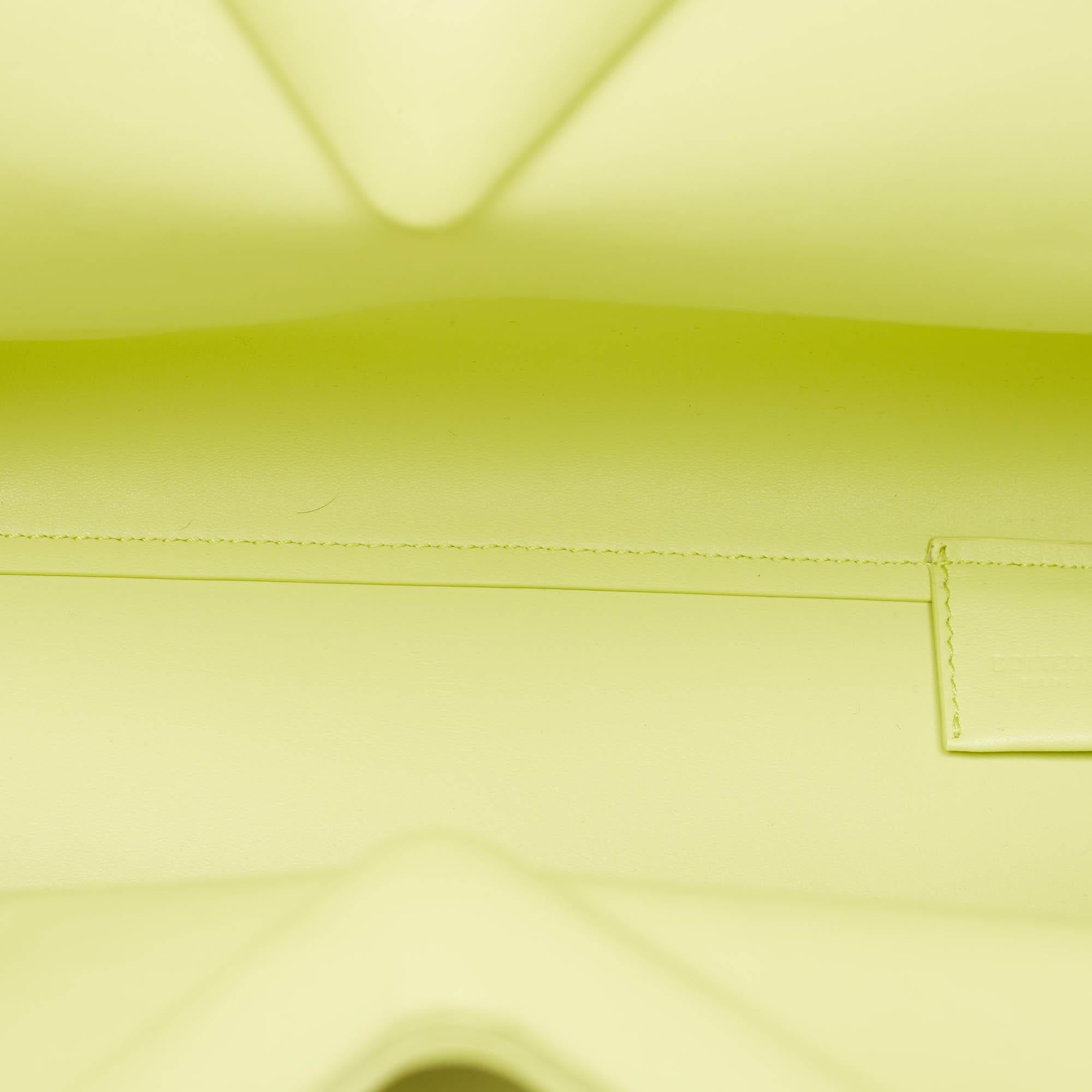 Bottega Veneta Lime Leather Medium Point Shoulder Bag 5