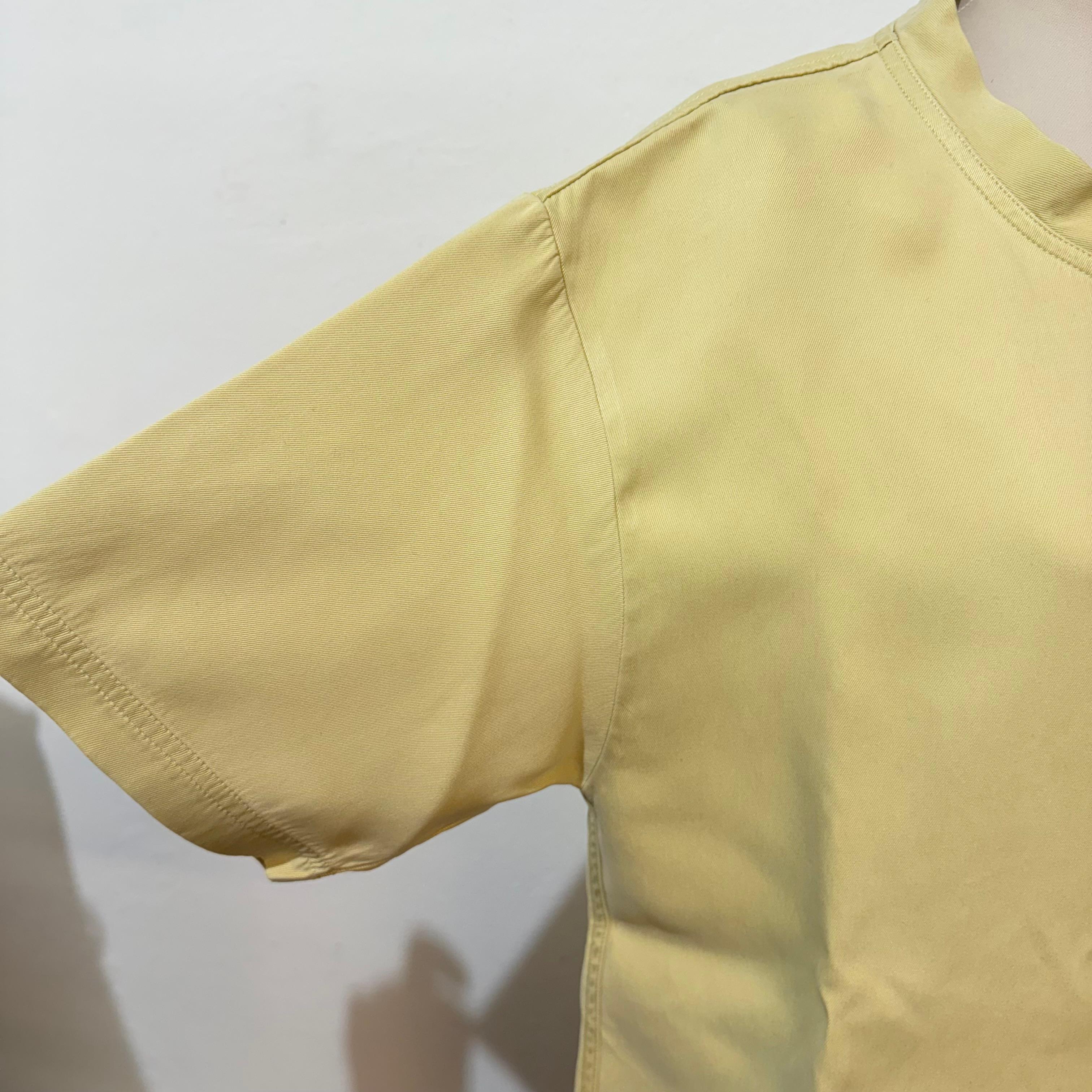 Beige Chemisier en soie Bottega Veneta Lime Taille M en vente