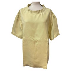 Bottega Veneta Camicetta in seta color lime taglia M