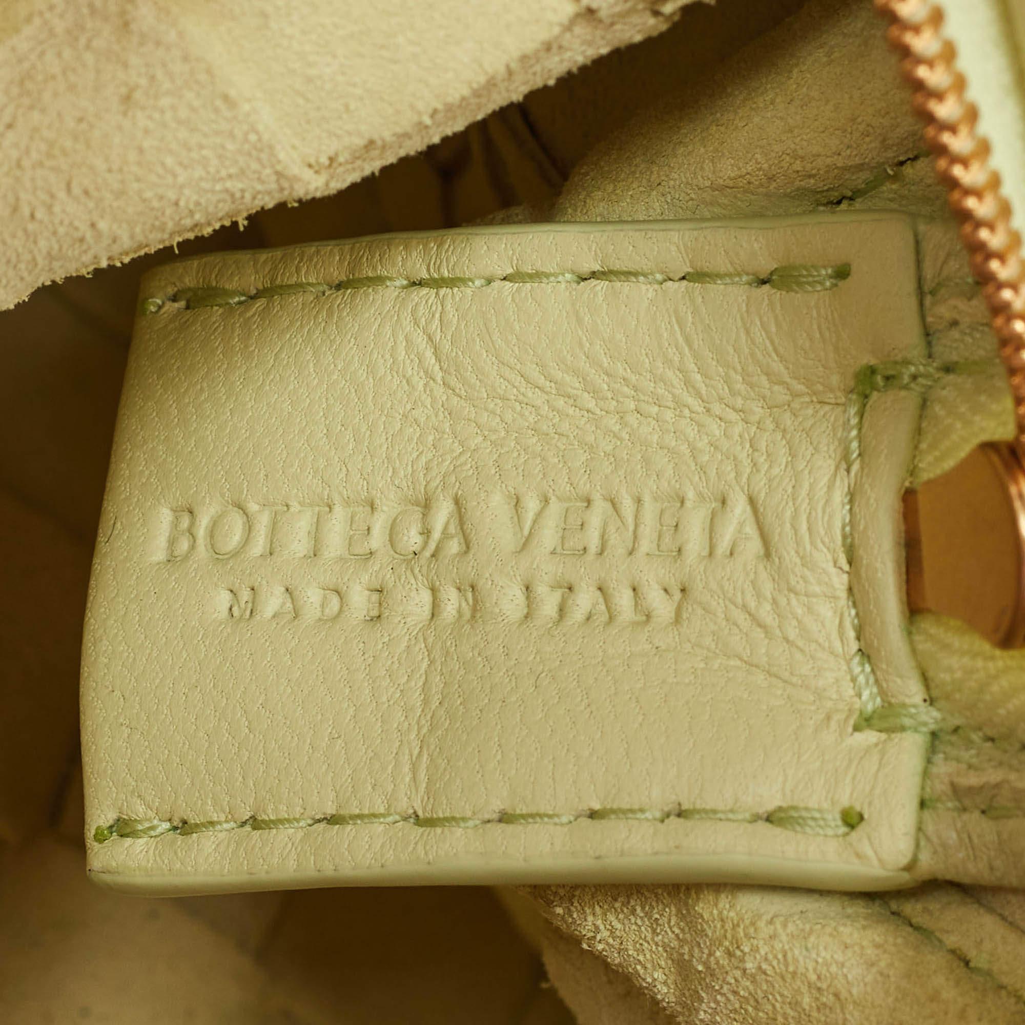 Bottega Veneta Lime Yellow Intrecciato Leather Mini Loop Camera Bag 3