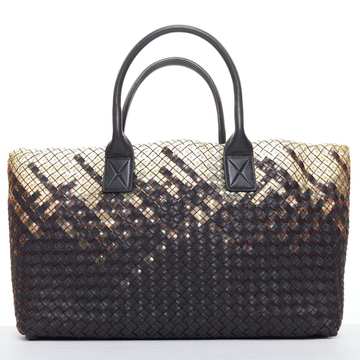 De las mujeres Bolso tote BOTTEGA VENETA Limited Cabat MM de pvc transparente de piel negra intrecciato en venta