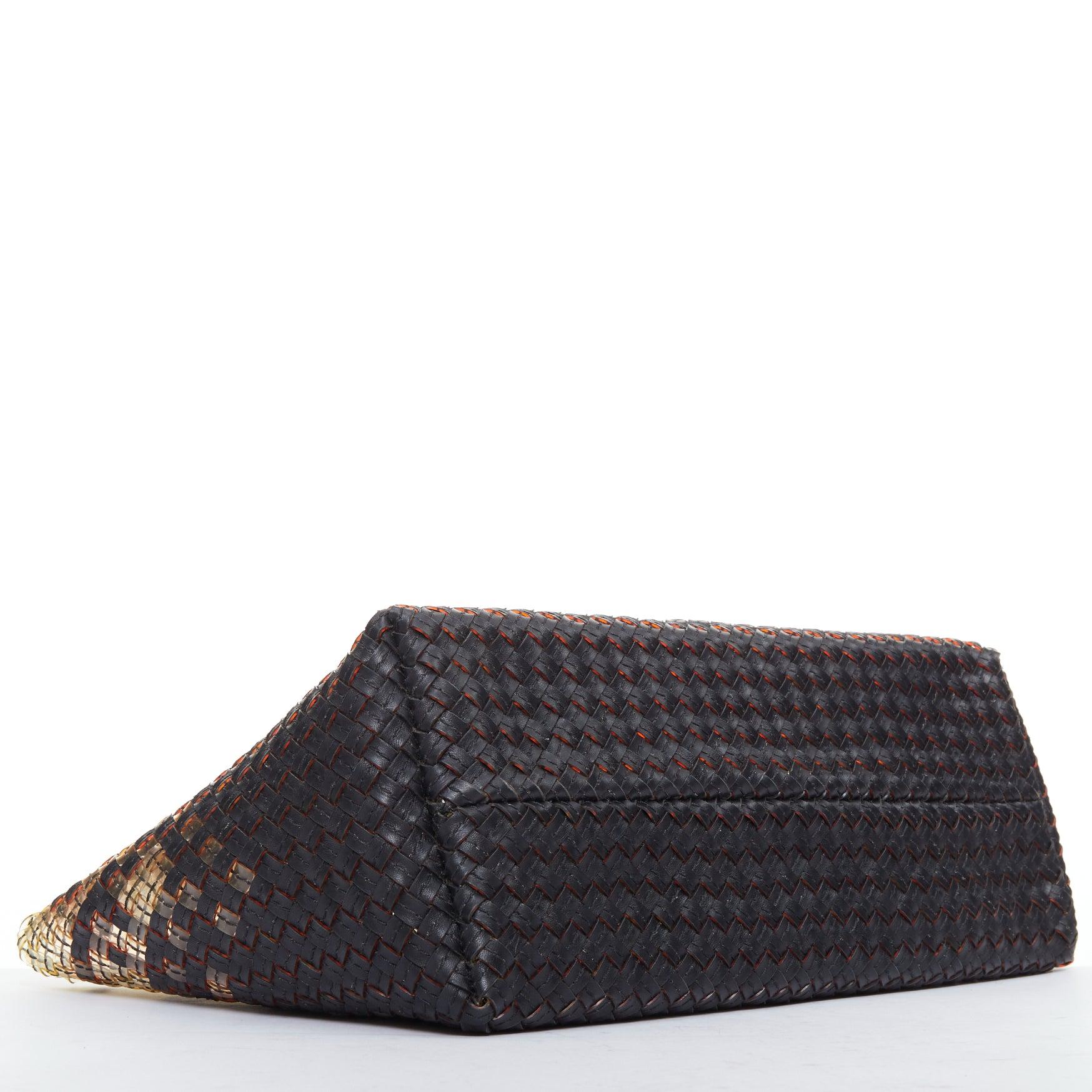 Bolso tote BOTTEGA VENETA Limited Cabat MM de pvc transparente de piel negra intrecciato en venta 1