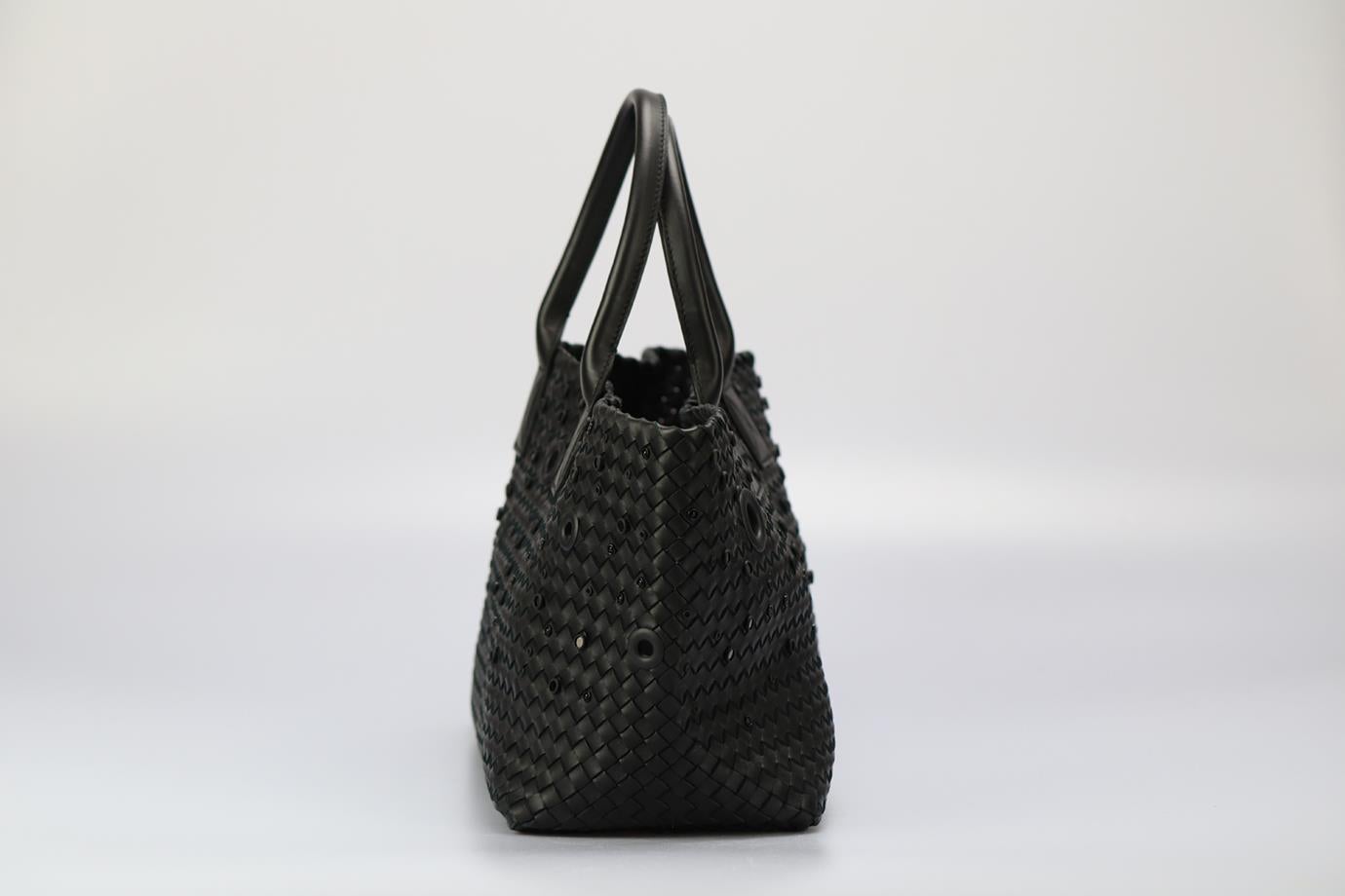 Women's Bottega Veneta Limited Edition Cabat Embellished Intreciato Leather Tote Bag