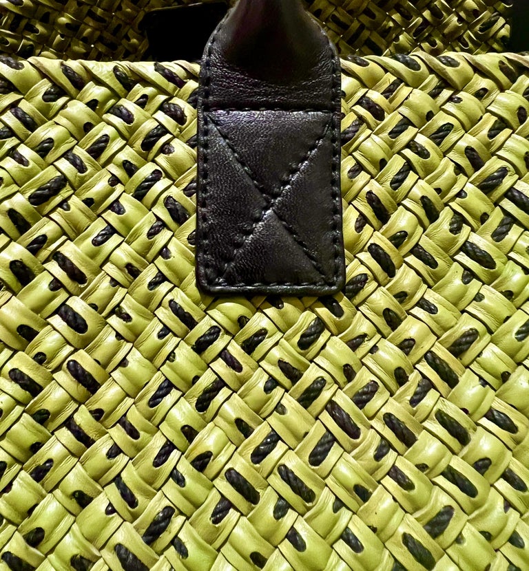 BOTTEGA Limited Edition Large "Cabat" Woven Tote Shoulder Shopper Bag For Sale at 1stDibs