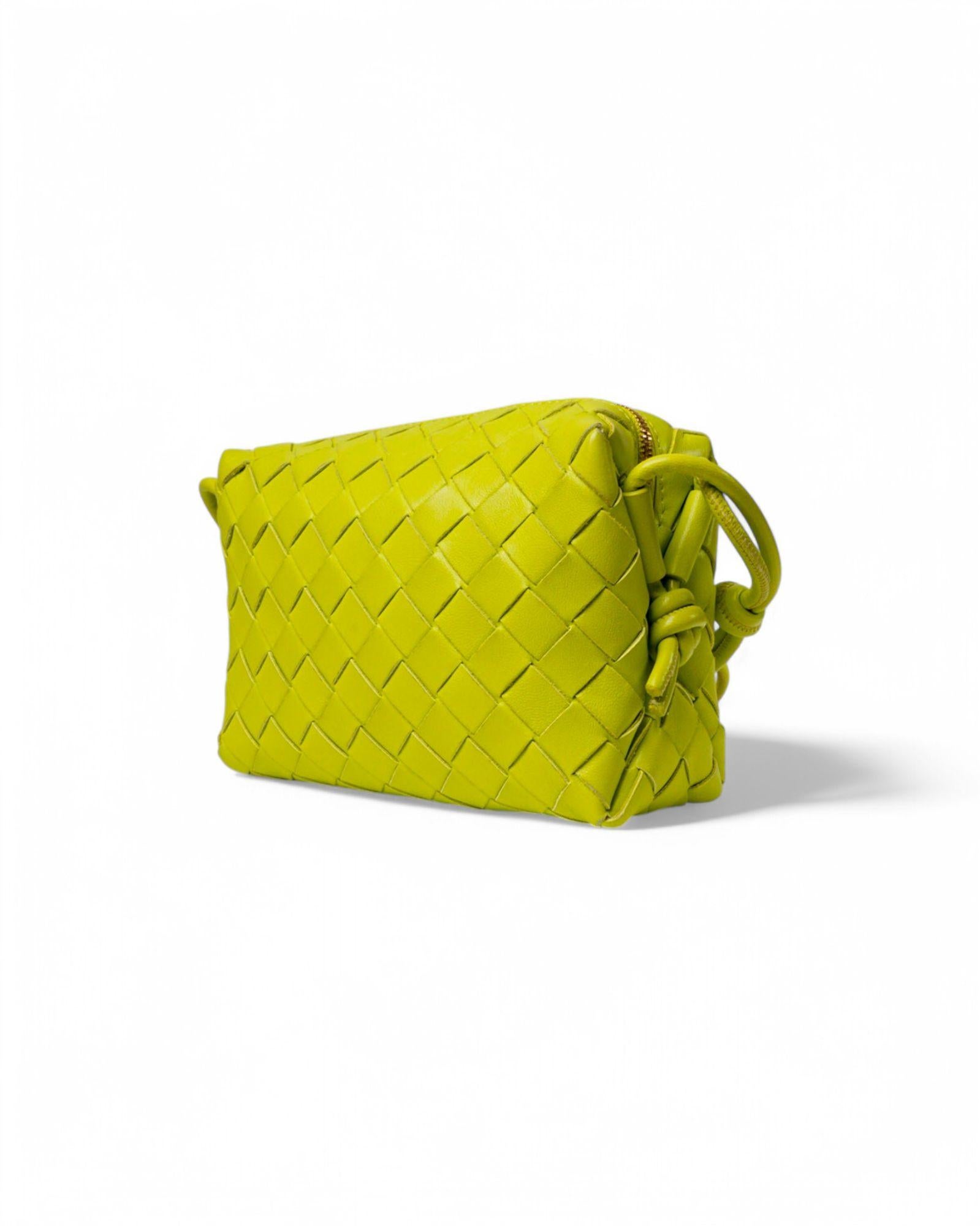 Bottega Veneta Loop Mini Braided Acid Kiwi For Sale 5