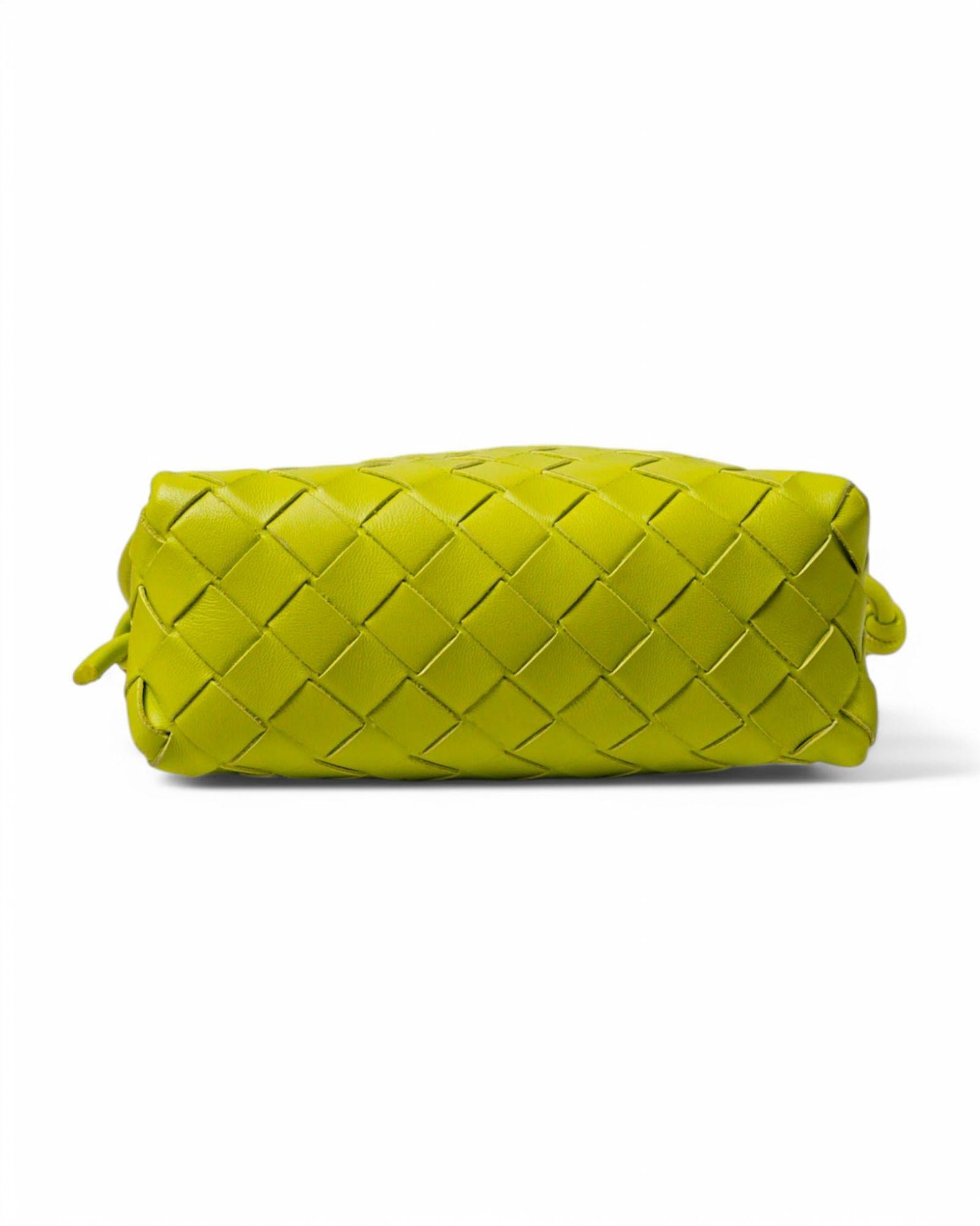 Bottega Veneta Loop Mini Braided Acid Kiwi For Sale 6