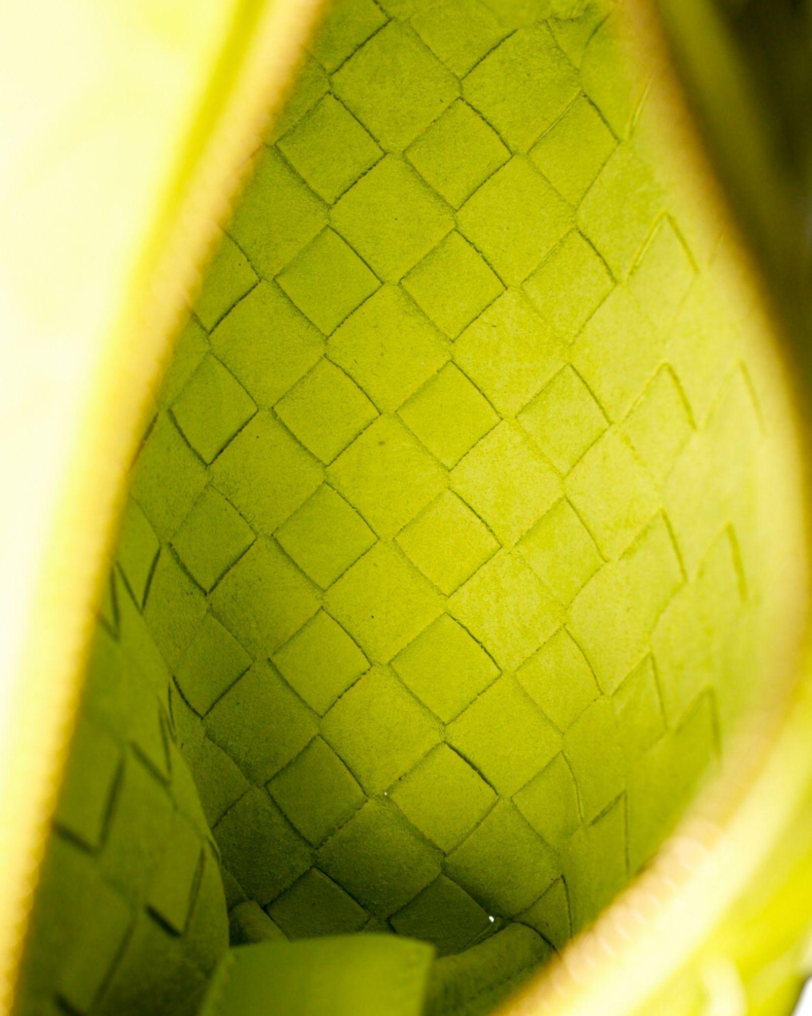 Bottega Veneta Loop Mini Braided Acid Kiwi In New Condition For Sale In Torre Del Greco, IT