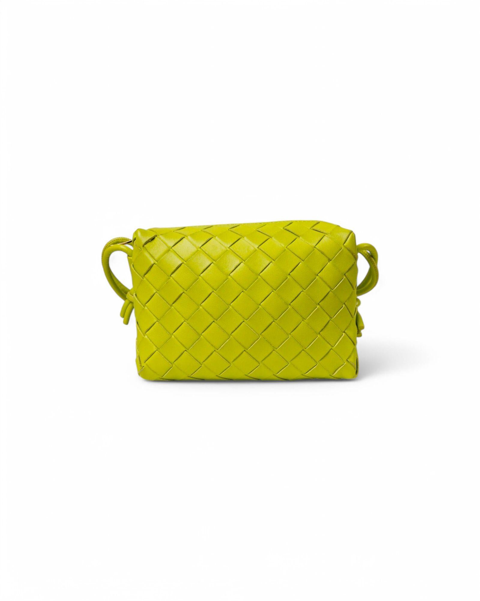 Bottega Veneta Loop Mini Braided Acid Kiwi For Sale 2
