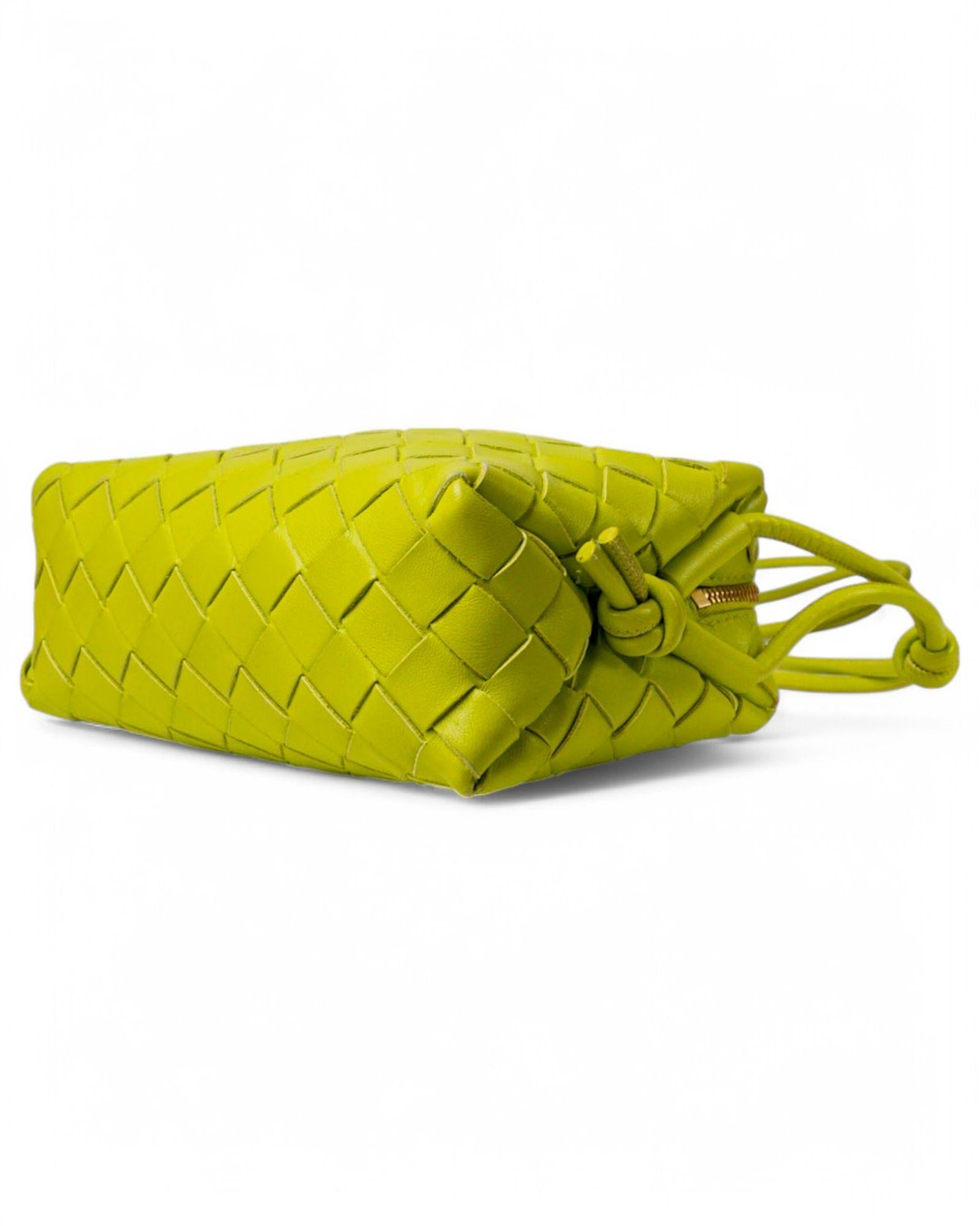 Bottega Veneta Loop Mini Braided Acid Kiwi For Sale 3