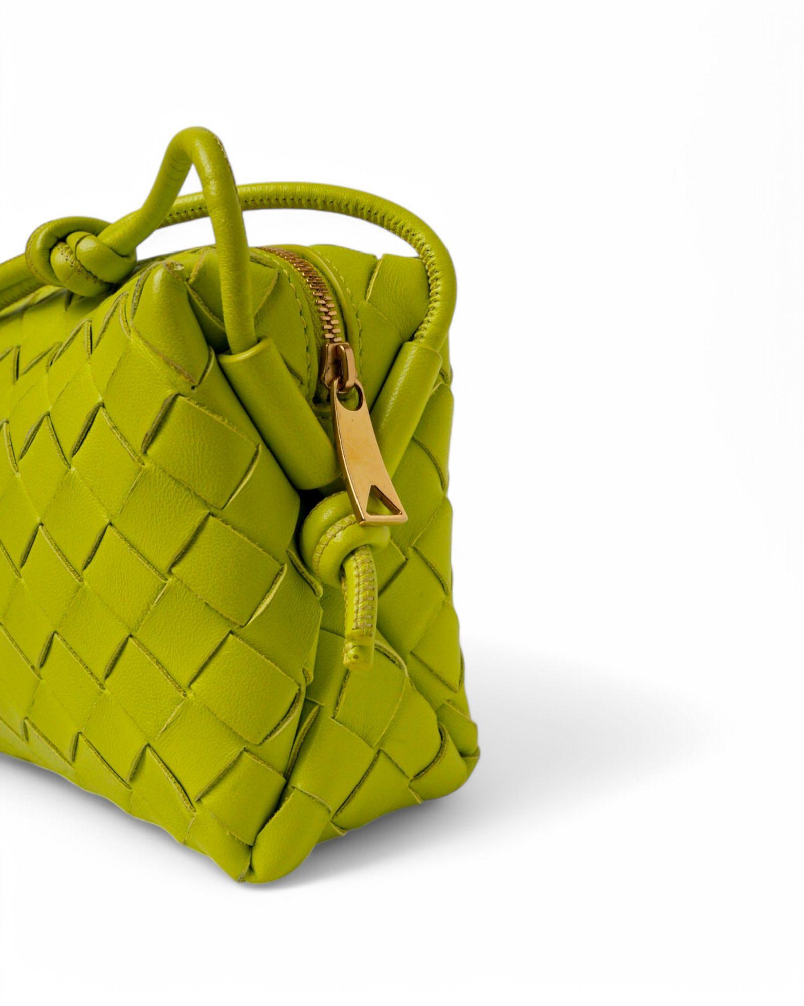 Bottega Veneta Loop Mini Braided Acid Kiwi For Sale 4