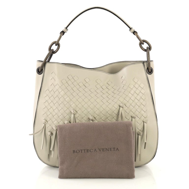 Bottega Veneta Loop Shoulder Bag Fringe Intrecciato Nappa Medium at 1stDibs