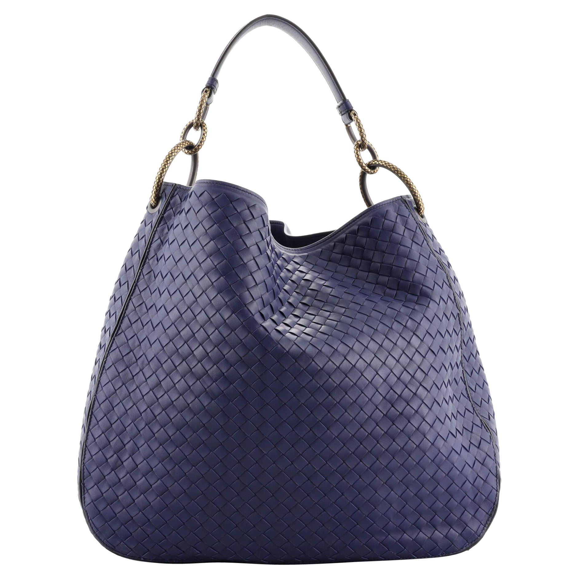 Große Intrecciato Nappa-Umhängetasche mit Schleife von Bottega Veneta